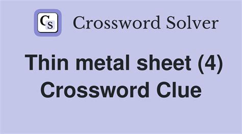 Some sheet metal workers Crossword Clue 